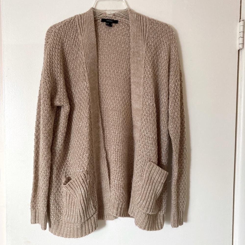 Forever 21 Dark Tan / Light Brown Knit
Cardigan